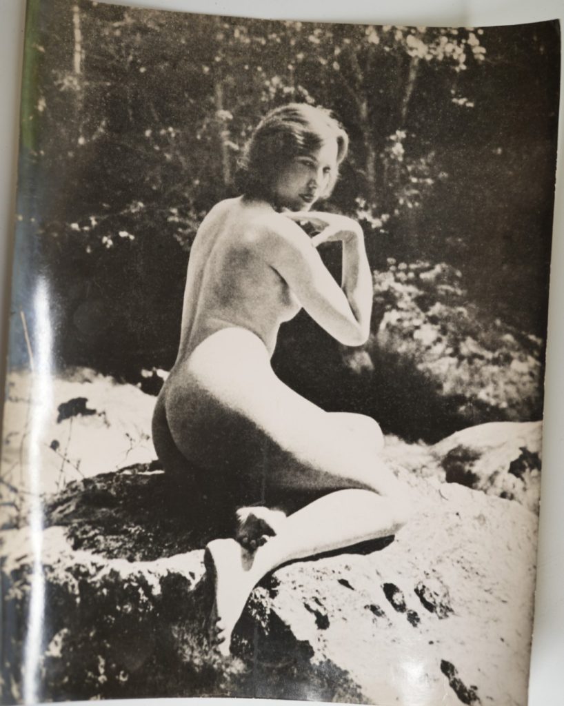PHOTO Argentique, Baryté France Femme nue nu artistique Baryté glacé 24x30cm