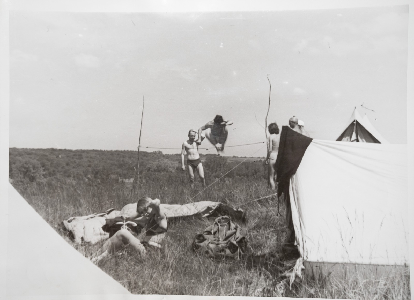 TIRAGE photo Argentique France homme nu sport 18X24cm 1950