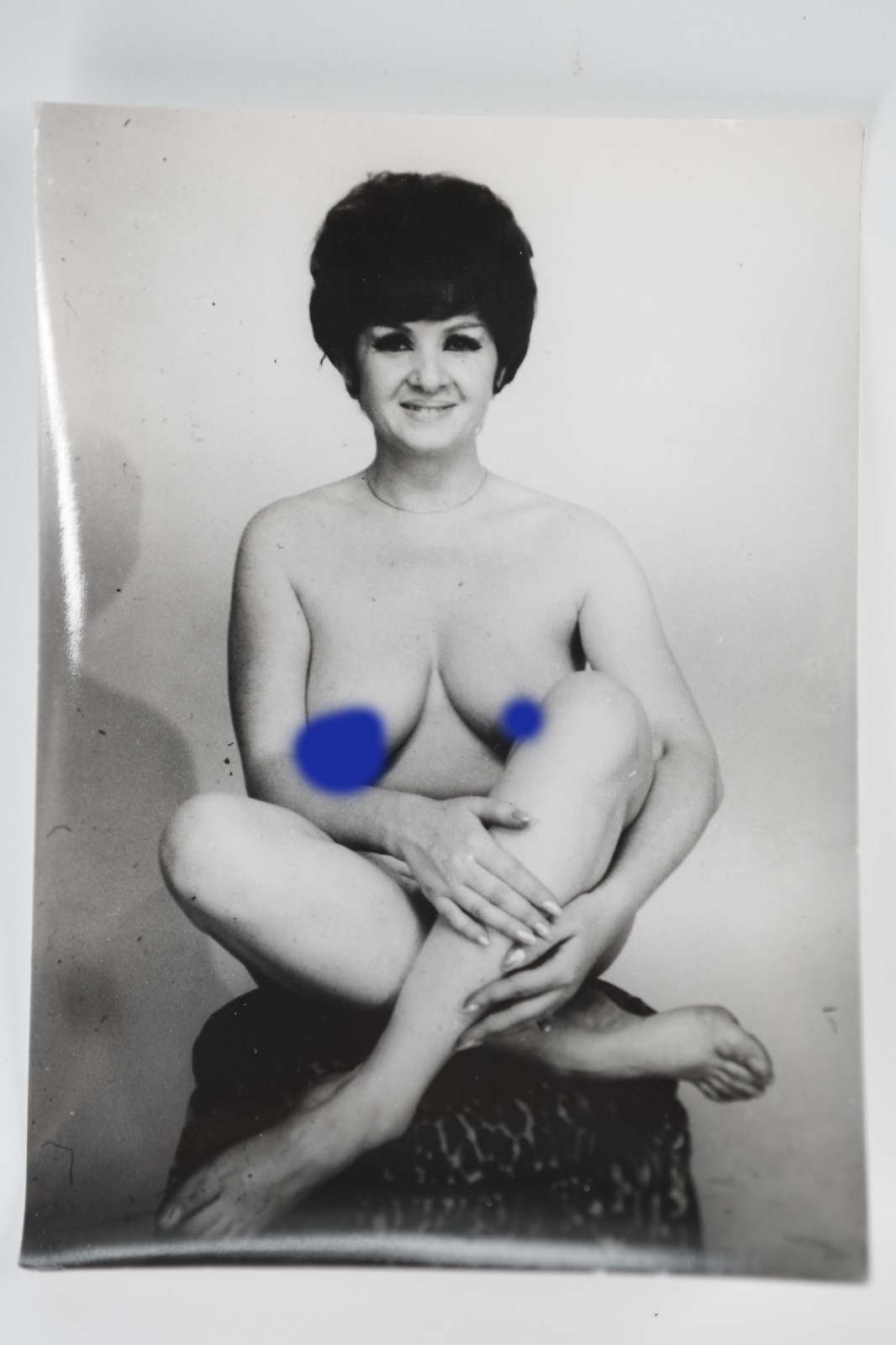 TIRAGE PHOTO ARGENTIQUE 1960 PROFESSIONNEL PINUP FEMME NUE NU ARTISTIQUE 10X15cm