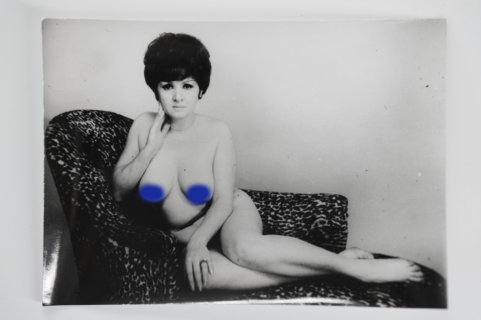 TIRAGE PHOTO ARGENTIQUE 1960 PROFESSIONNEL PINUP FEMME NUE NU ARTISTIQUE 10X15cm