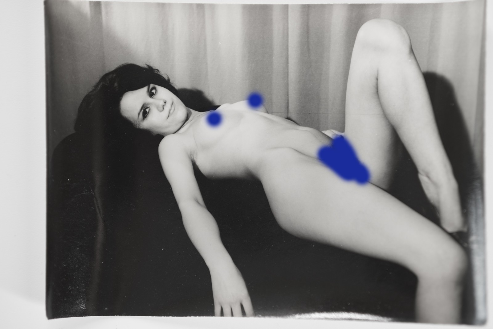 TIRAGE PHOTO ARGENTIQUE 1960 PROFESSIONNEL PINUP FEMME NUE NU ARTISTIQUE 10X15cm