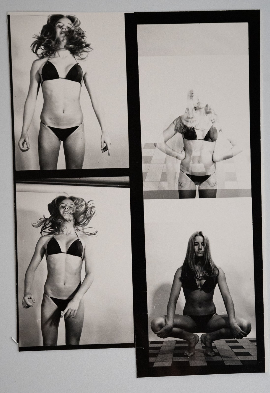 PHOTO Argentique France Planche contact femme nue vue 6X6cm 1980