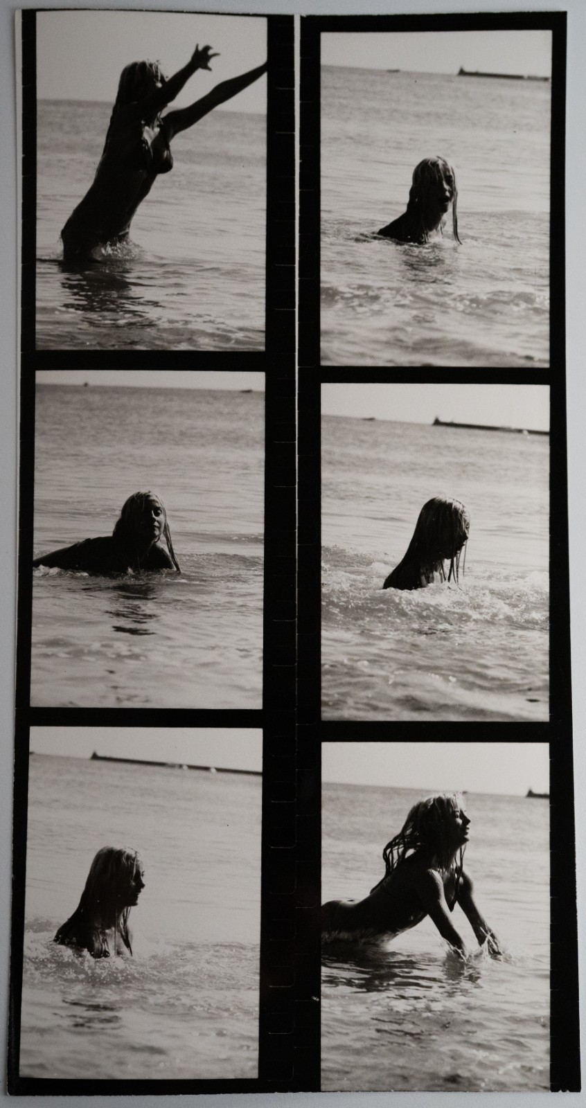 PHOTO Argentique France Planche contact femme nue vue 6X6cm 1980