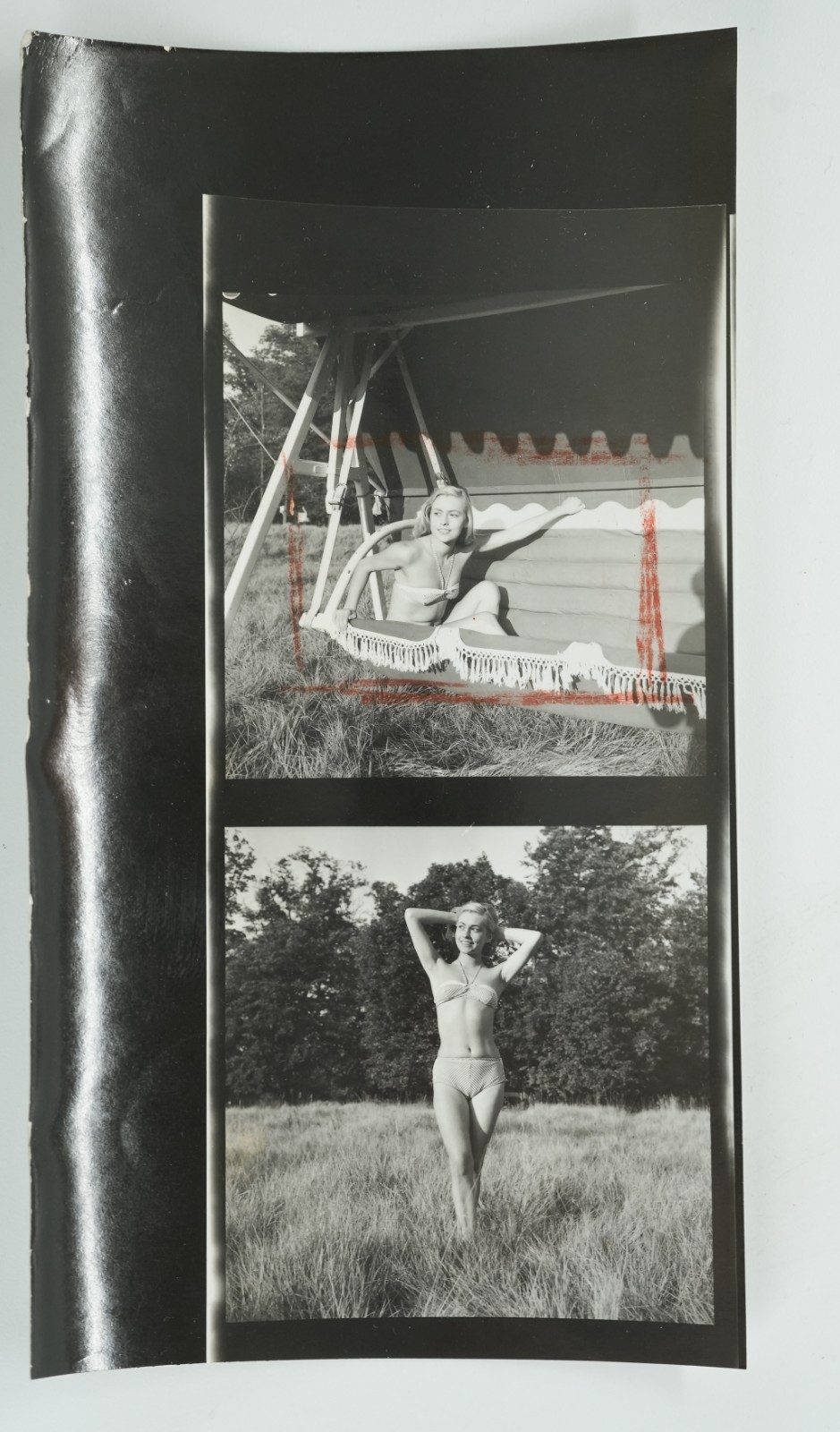 Photo Argentique France PINUP FEMME NUE NU ARTISTIQUE 6X6ccm par vue 1960