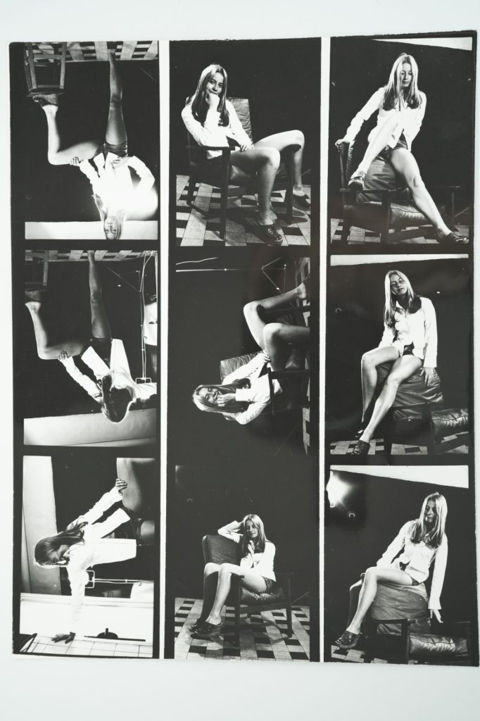 PHOTO Argentique France Planche Contact Nu artistique femme nue 18X24cm 1980
