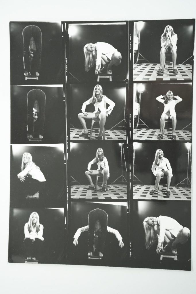 PHOTO Argentique France Planche Contact Nu artistique femme nue 18X24cm 1980