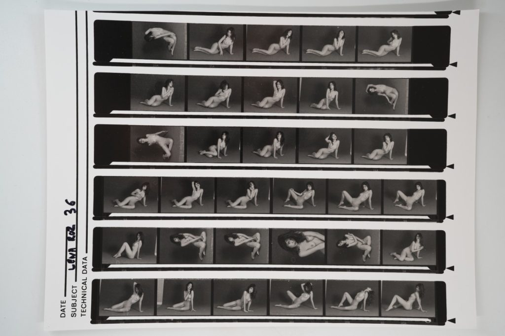 photo Argentique France planche contact nu artistique femme nue 21X29cm 1980