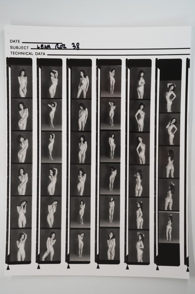 photo Argentique France planche contact nu artistique femme nue 21X29cm 1980