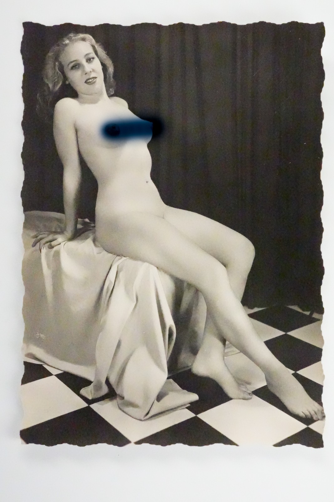 TIRAGE PHOTO 1960 PINUP FEMME NUE NU ARTISTIQUE FORMAT 10X15cm