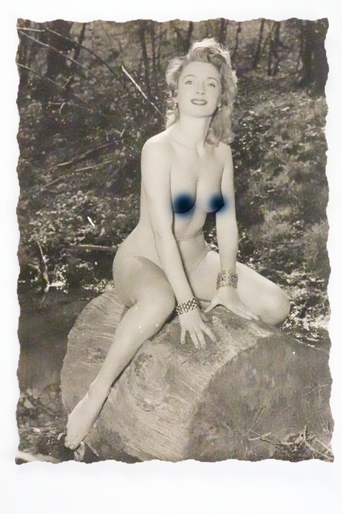 TIRAGE PHOTO	  1960	PINUP FEMME NUE NU ARTISTIQUE FORMAT 10X15cm