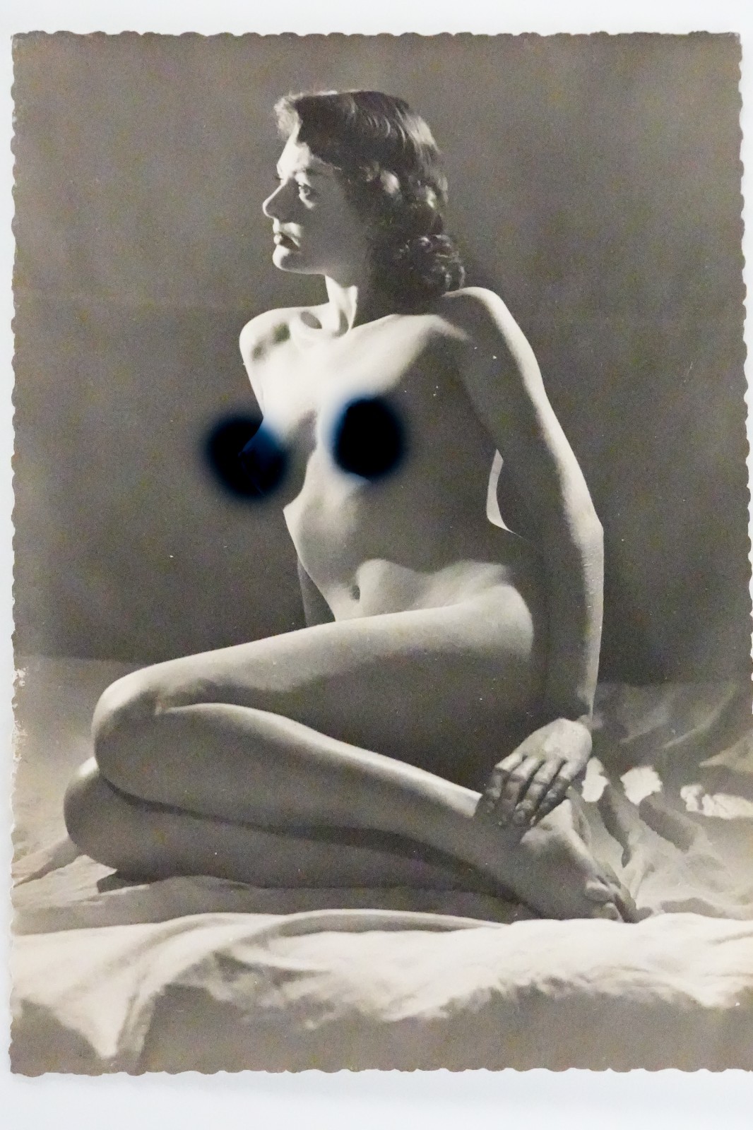 TIRAGE PHOTO 1960 PINUP FEMME NUE NU ARTISTIQUE FORMAT 10X15cm