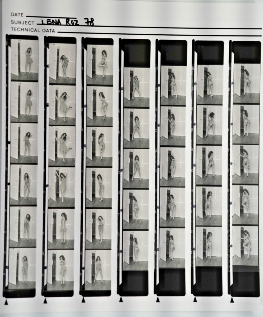 TIRAGE PHOTO Argentique planche contact nu artistique femme nue 	24X29cm 1980