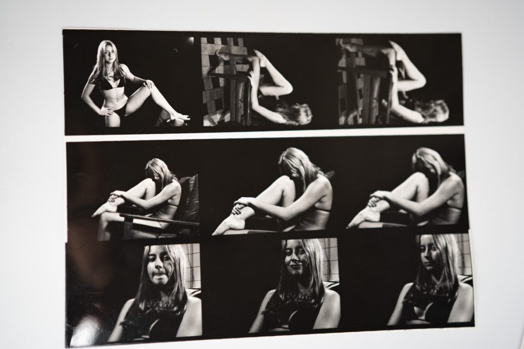 PHOTO Argentique France Planche contact Femme nue nu artistique 18X24cm vue 6X6C