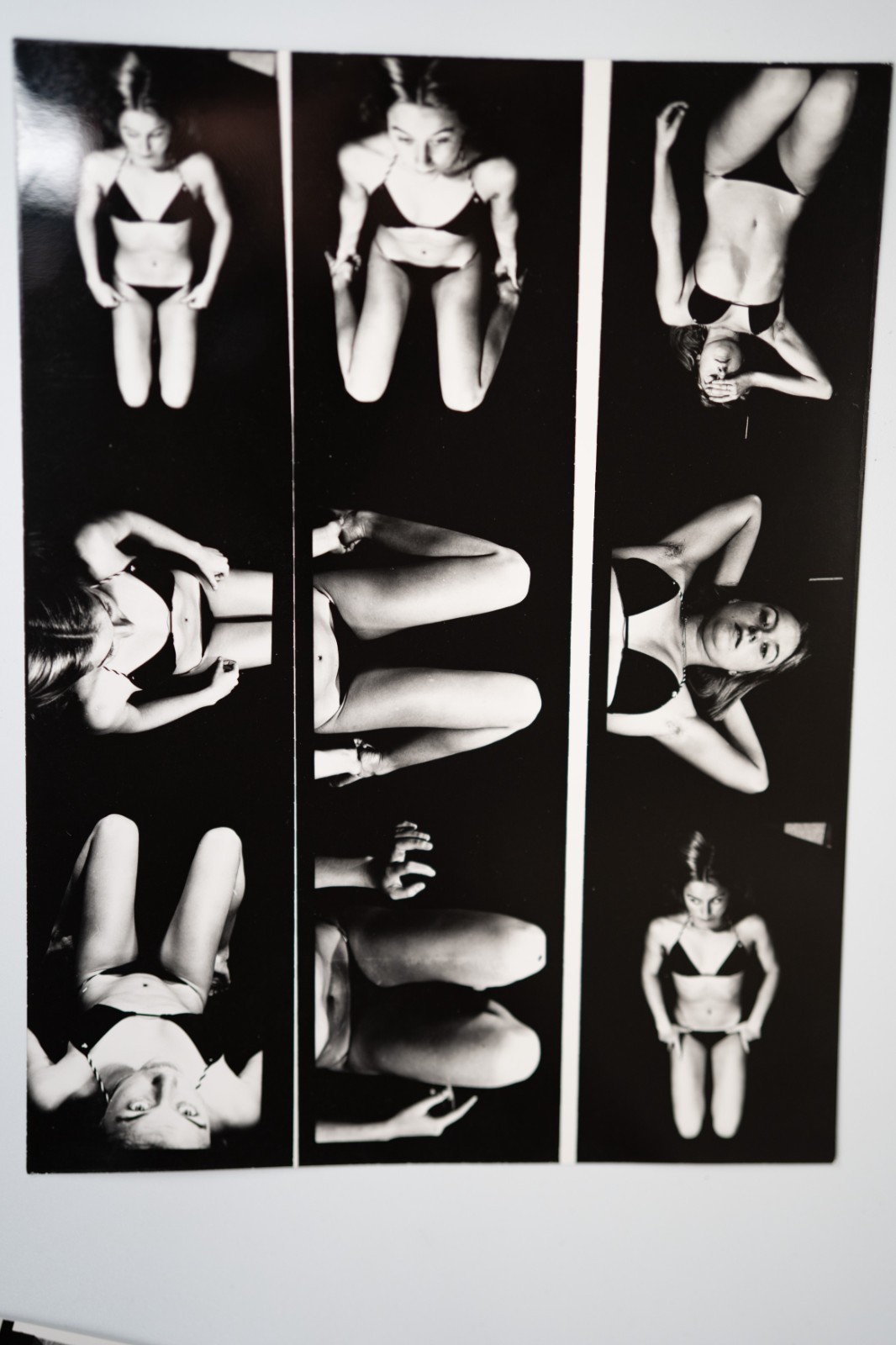 PHOTO Argentique France Planche contact Femme nue nu artistique 18X24cm vue 6X6C