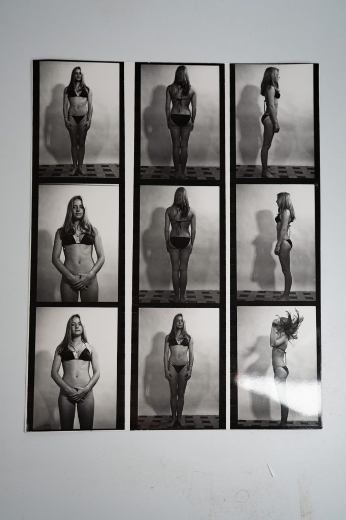 PHOTO Argentique France Planche contact Femme nue nu artistique 22X27cm vue 6X6c