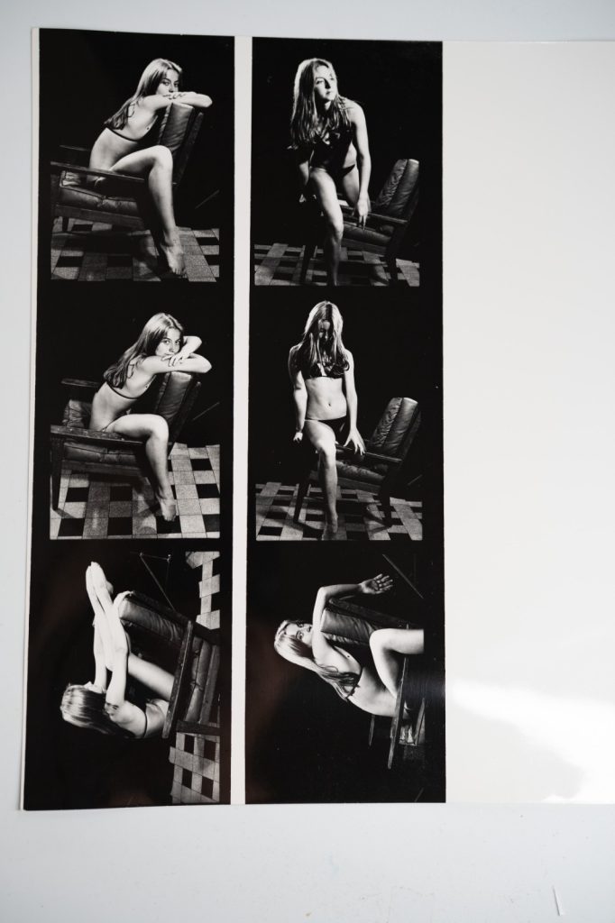 PHOTO Argentique France Planche contact Femme nue nu artistique 22X27cm vue 6X6c