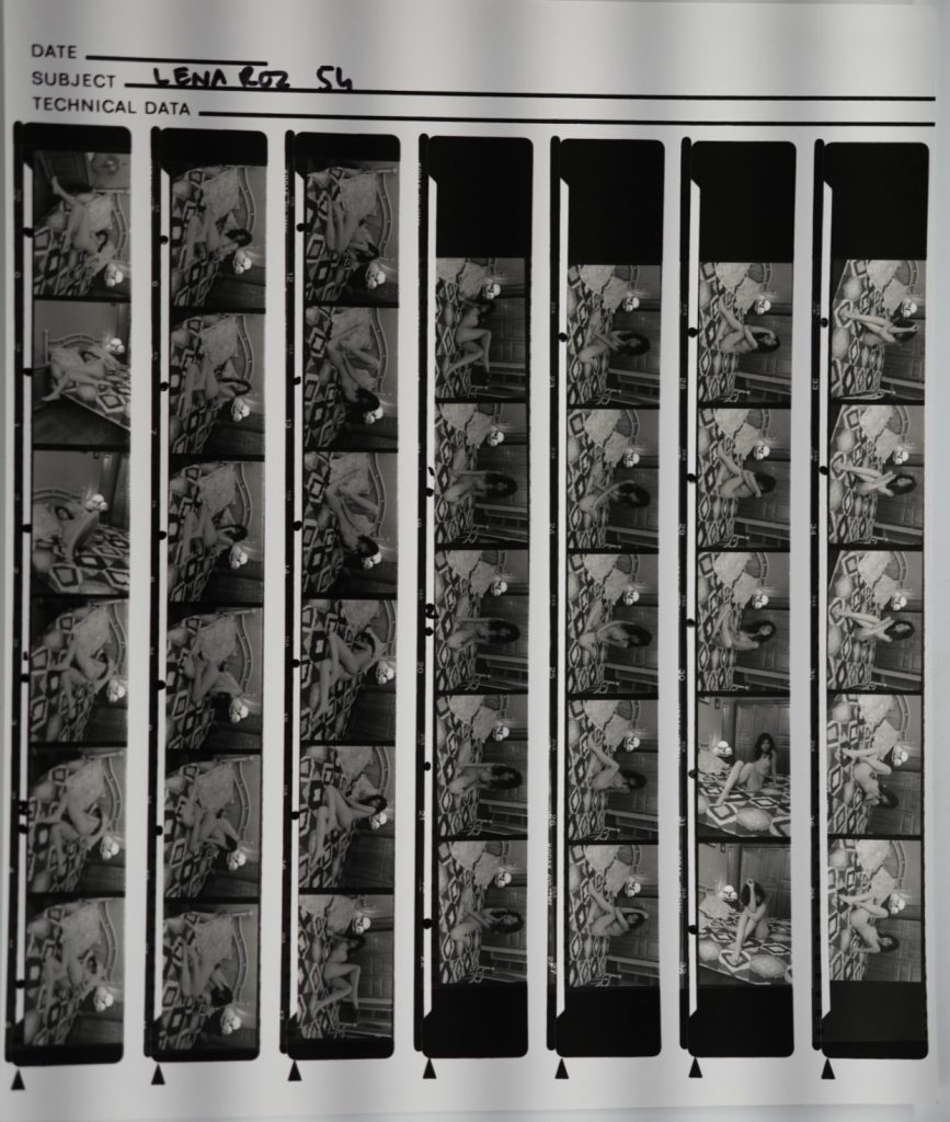 TIRAGE PHOTO Argentique planche contact nu artistique femme nue 	24X29cm 1980