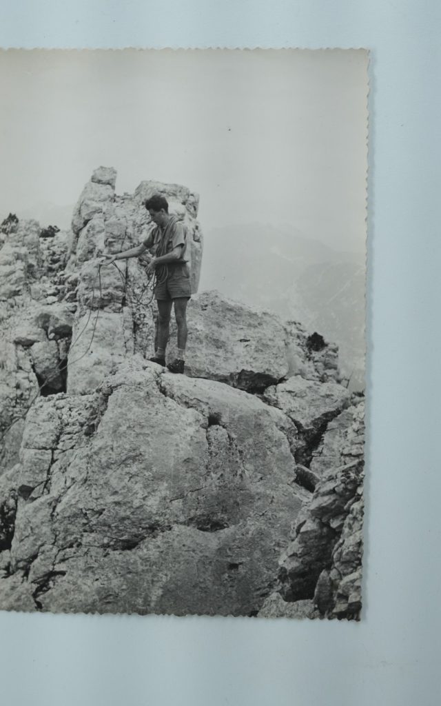 TIRAGE PHOTO Argentique France alpiniste amateur à Chamonix 10x15cm 1940