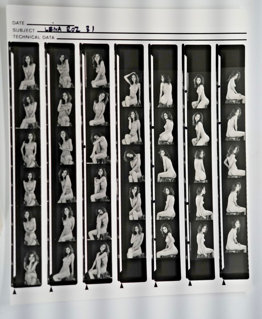 TIRAGE PHOTO Argentique planche contact nu artistique femme nue 24X29cm 1980