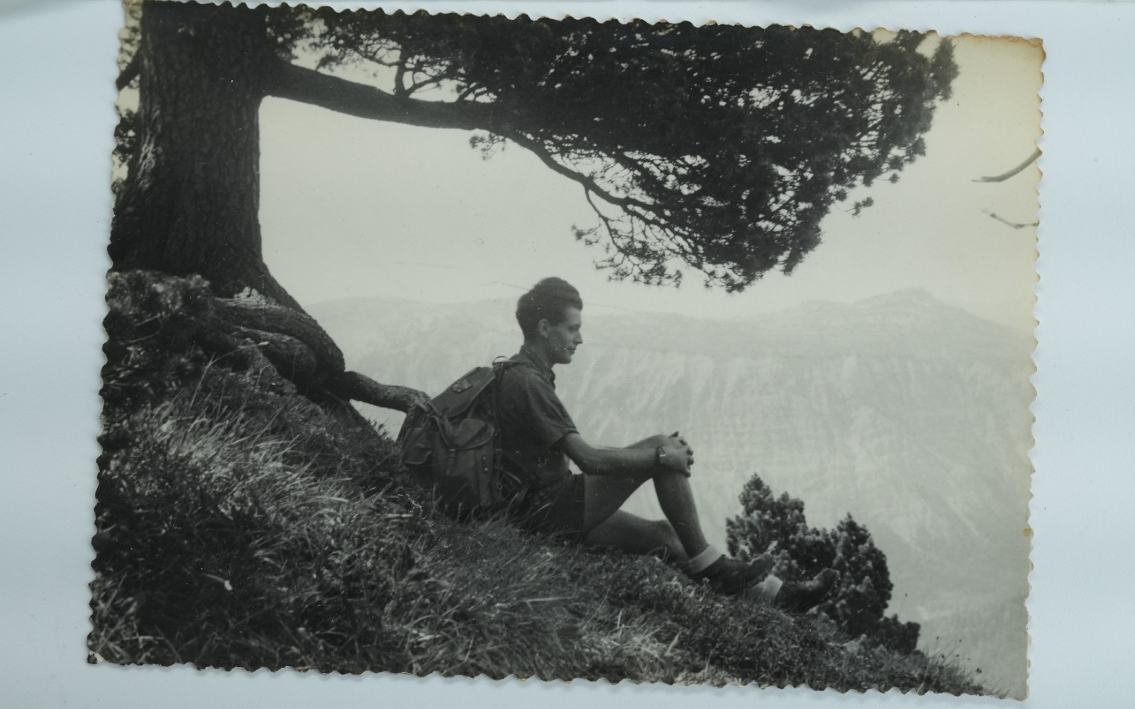 TIRAGE PHOTO Argentique France alpiniste amateur à Chamonix 10x15cm 1940