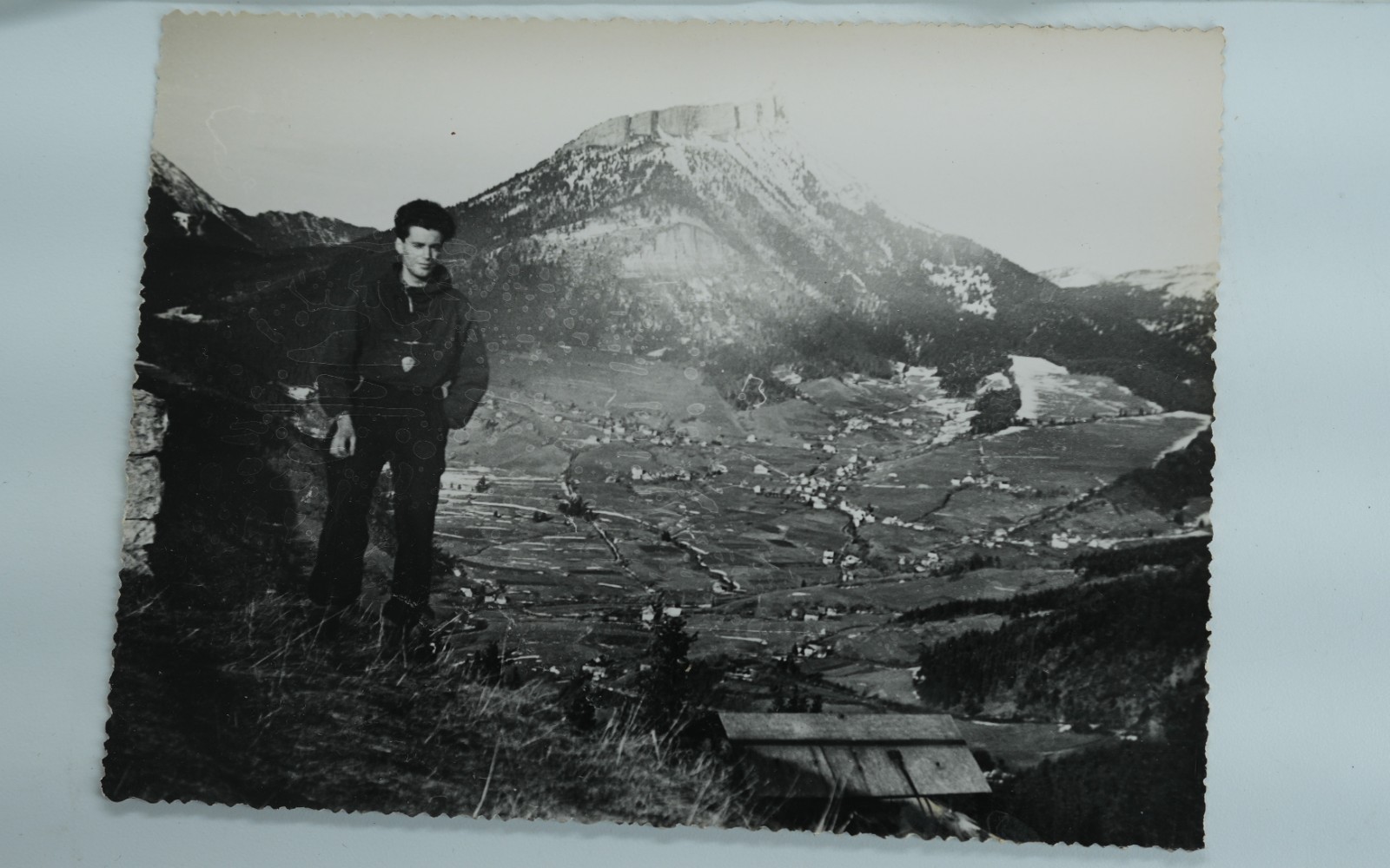 TIRAGE PHOTO Argentique France alpiniste amateur à Chamonix 10x15cm 1940