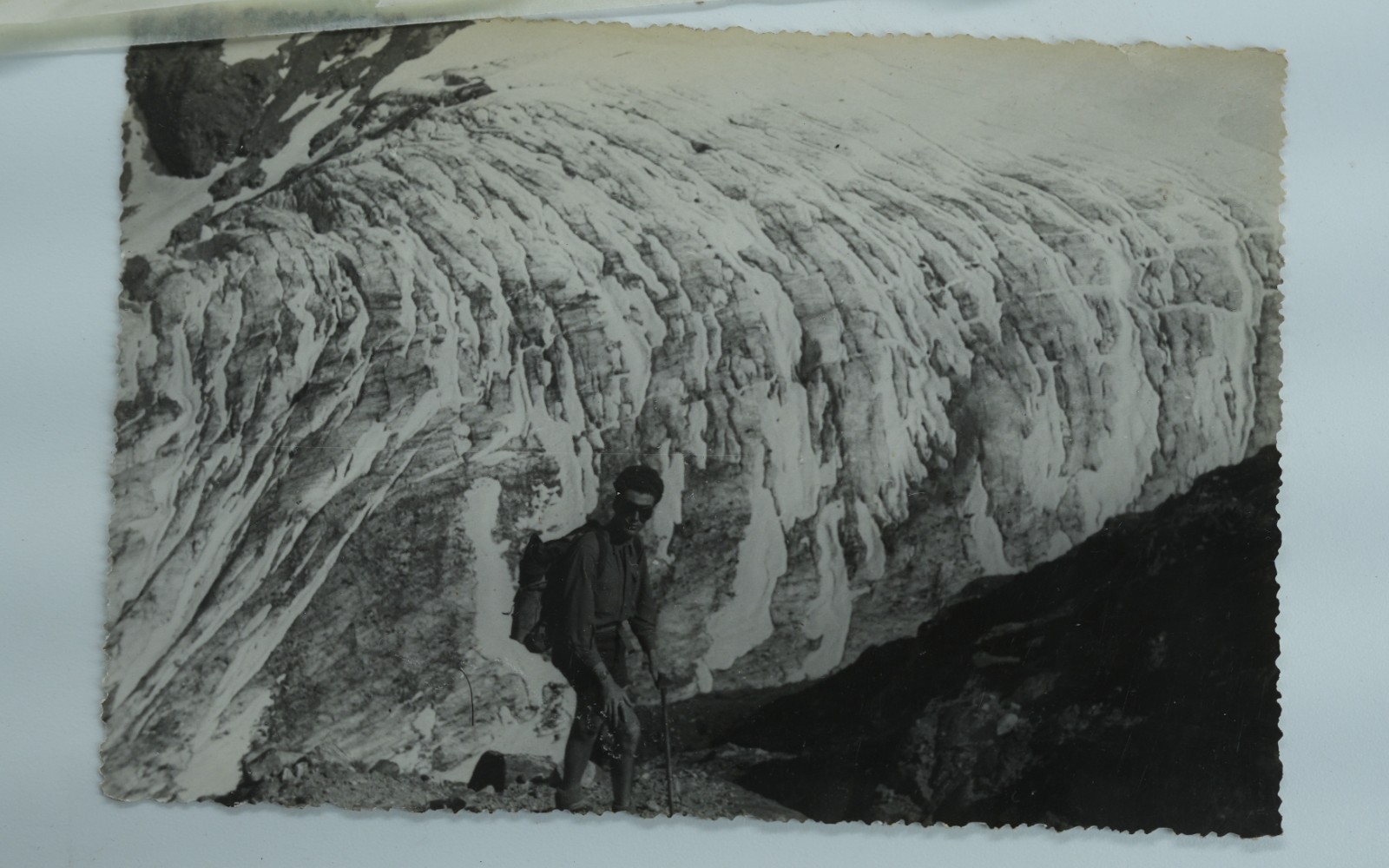 TIRAGE PHOTO Argentique France alpiniste amateur à Chamonix 10x15cm 1940