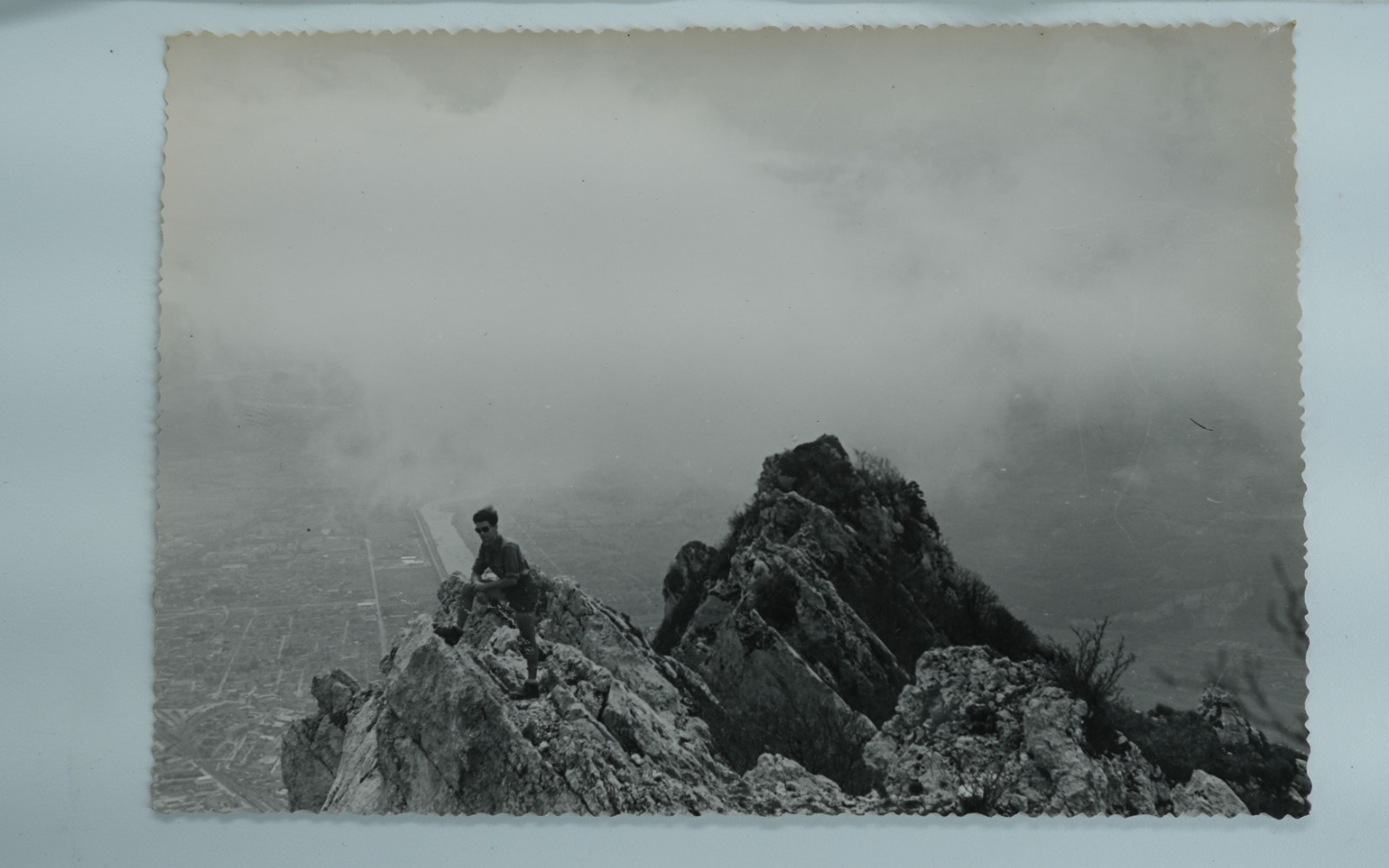 TIRAGE PHOTO Argentique France alpiniste amateur à Chamonix 10x15cm 1940