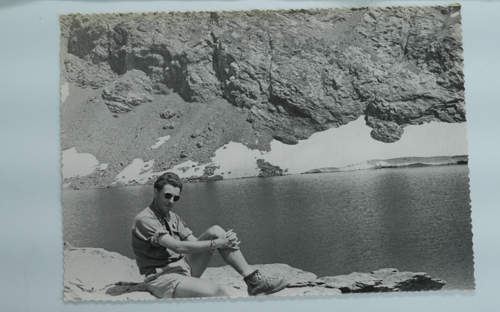 TIRAGE PHOTO Argentique France alpiniste amateur à Chamonix 10x15cm 1940