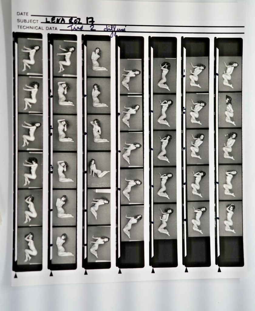 TIRAGE PHOTO Argentique planche contact nu artistique femme nue 24X29cm 1980