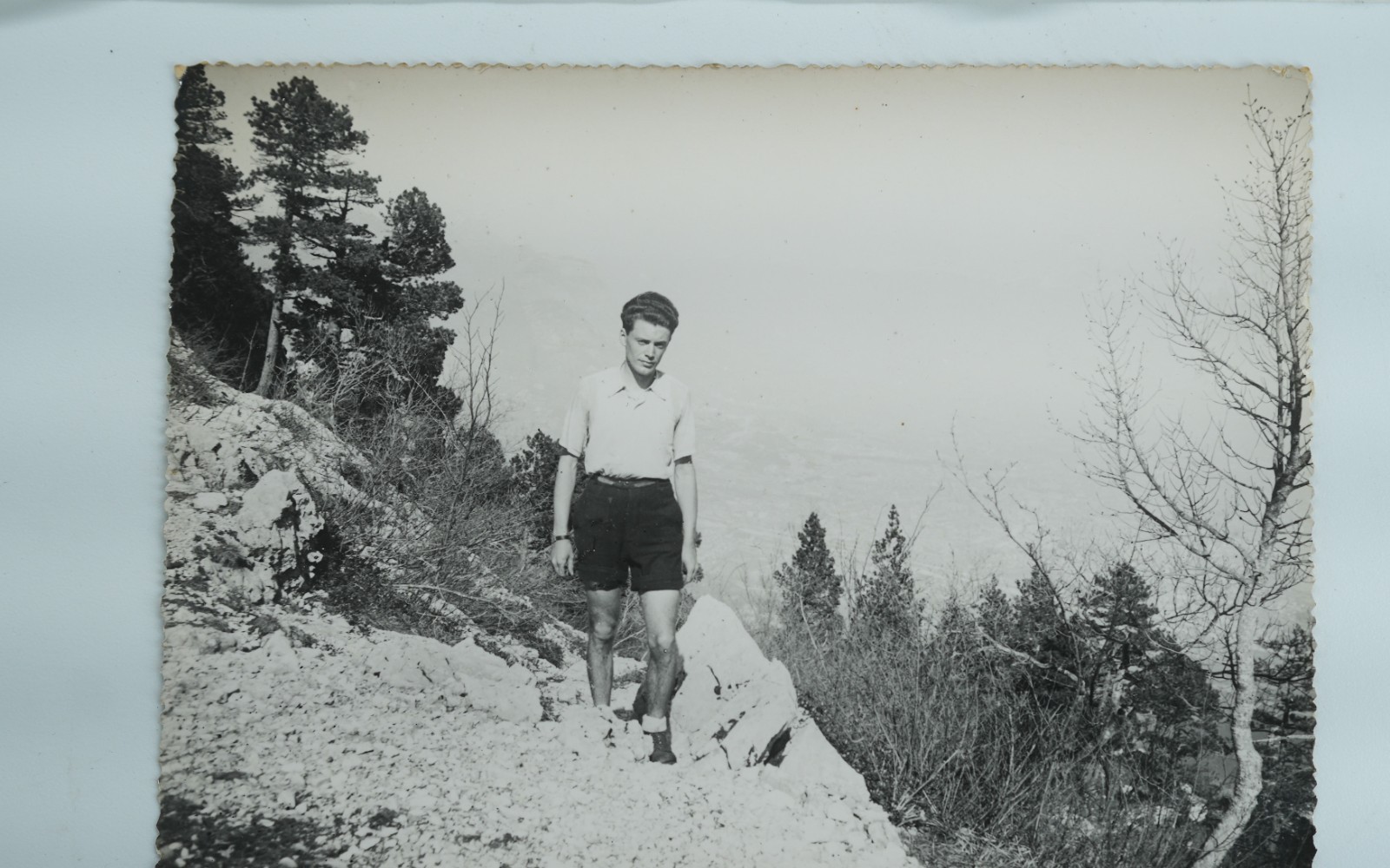TIRAGE PHOTO Argentique France alpiniste amateur à Chamonix 10x15cm 1940