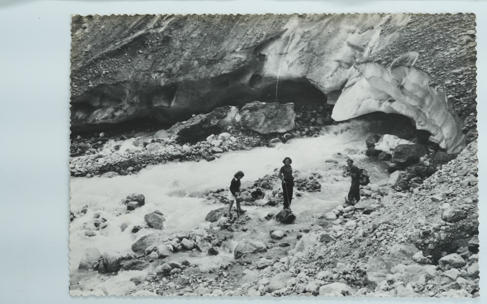 TIRAGE PHOTO Argentique France alpiniste amateur à Chamonix 10x15cm 1940