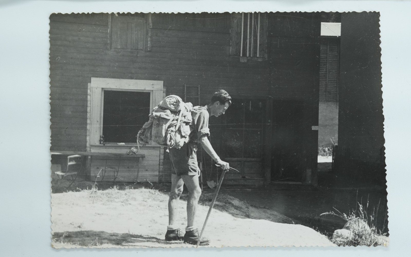 TIRAGE PHOTO Argentique France alpiniste amateur à Chamonix 10x15cm 1940