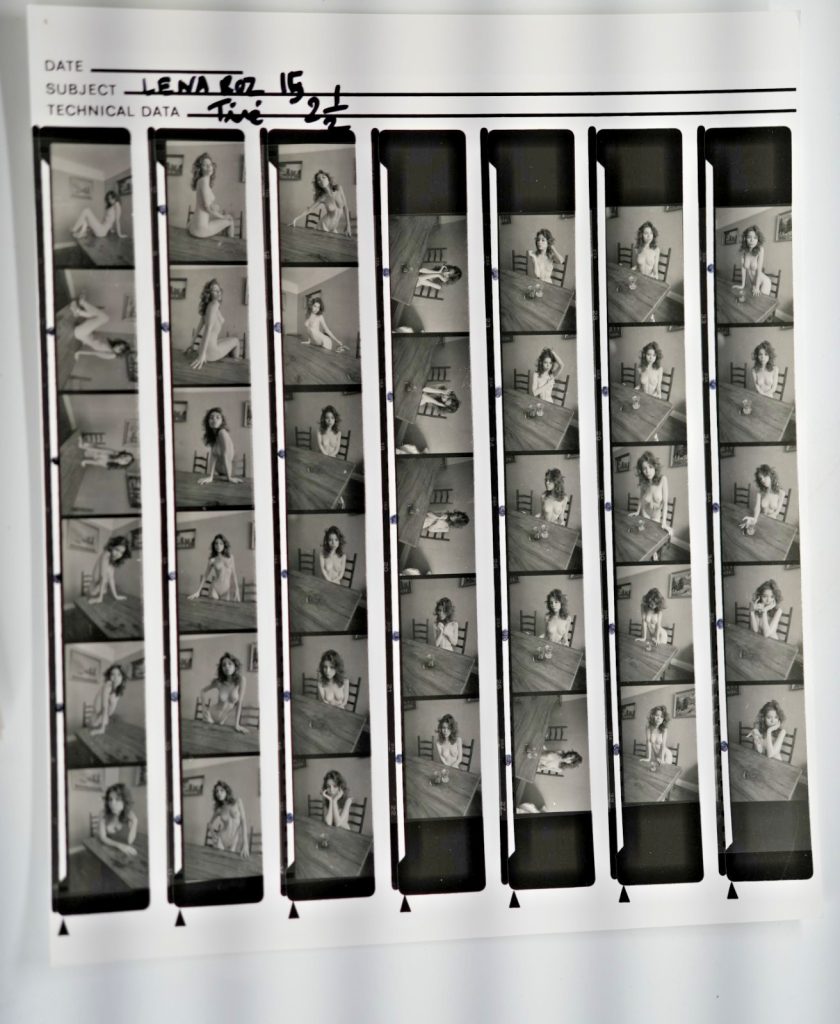 TIRAGE PHOTO Argentique planche contact nu artistique femme nue 24X29cm 1980