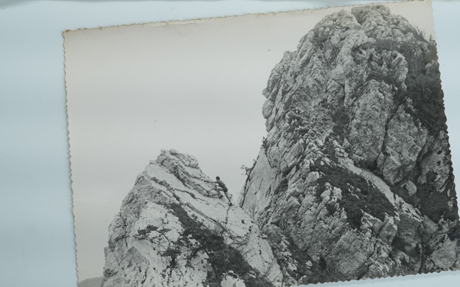 TIRAGE PHOTO Argentique France alpiniste amateur à Chamonix 10x15cm 1940