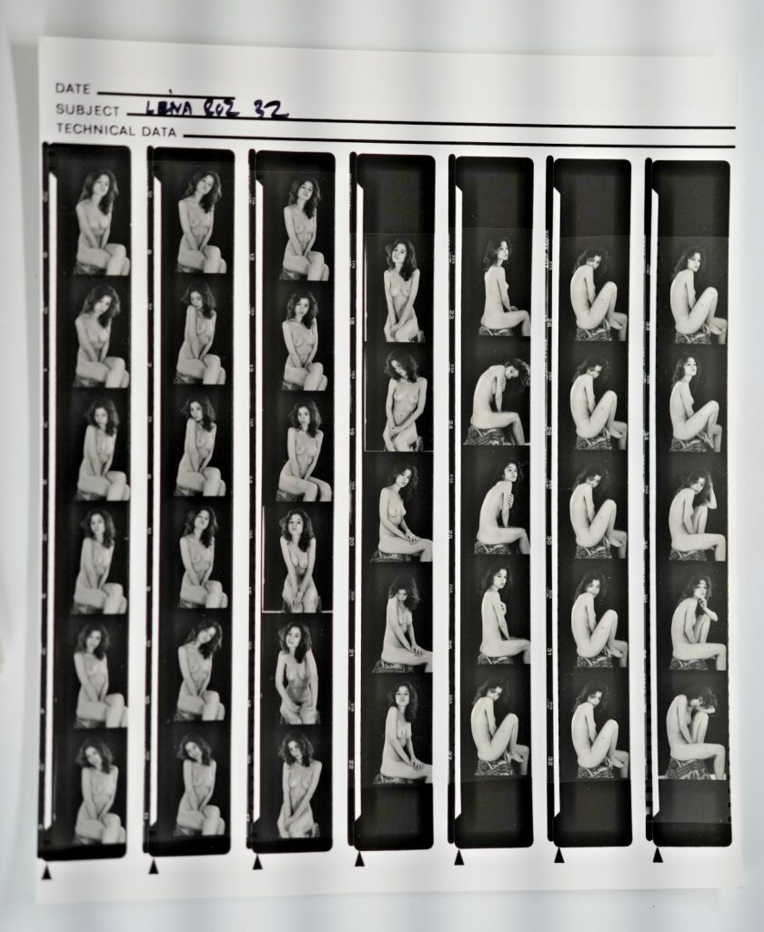 TIRAGE PHOTO Argentique planche contact nu artistique femme nue 24X29cm 1980