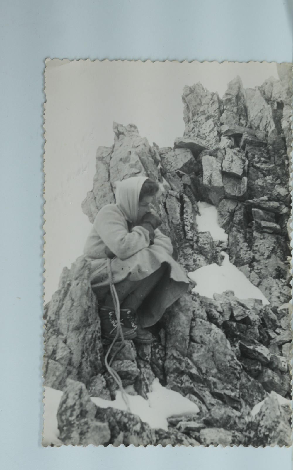 TIRAGE PHOTO Argentique France alpiniste amateur à Chamonix 10x15cm 1940