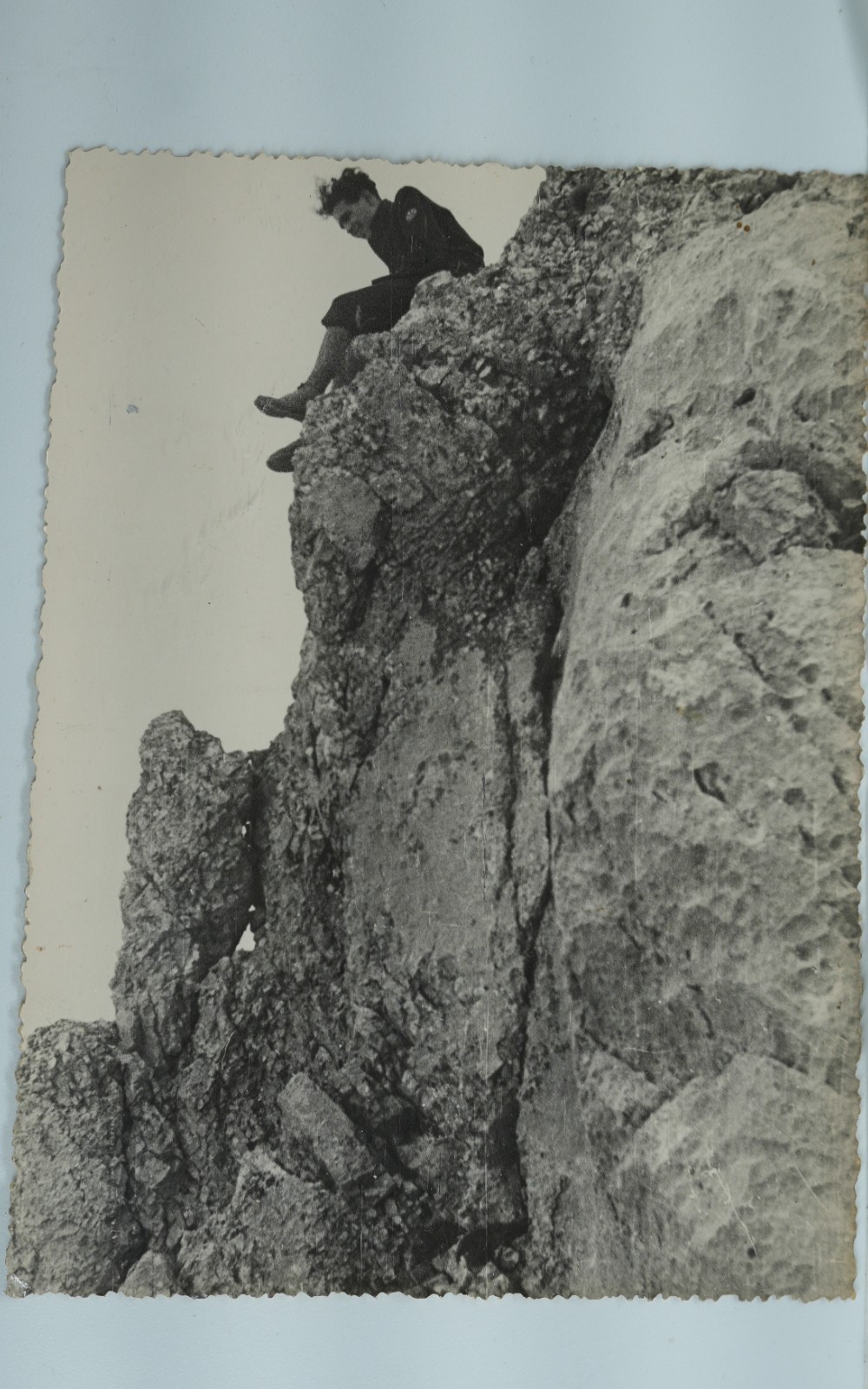 TIRAGE PHOTO Argentique France alpiniste amateur à Chamonix 10x15cm 1940