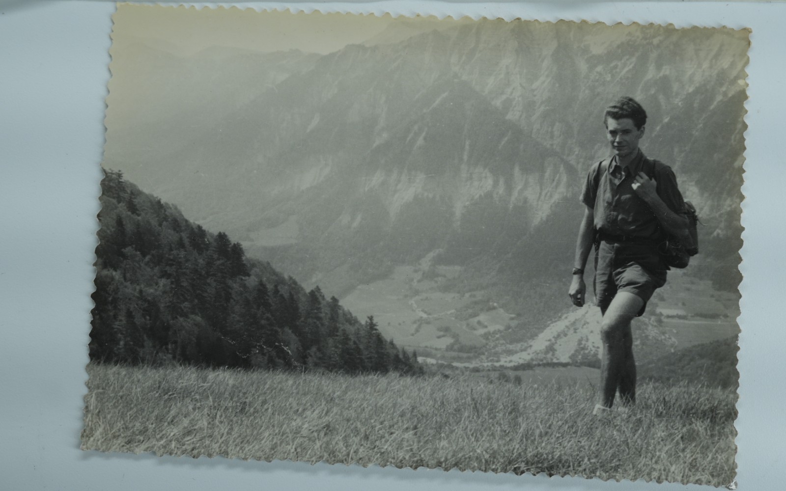 TIRAGE PHOTO Argentique France alpiniste amateur à Chamonix 10x15cm 1940