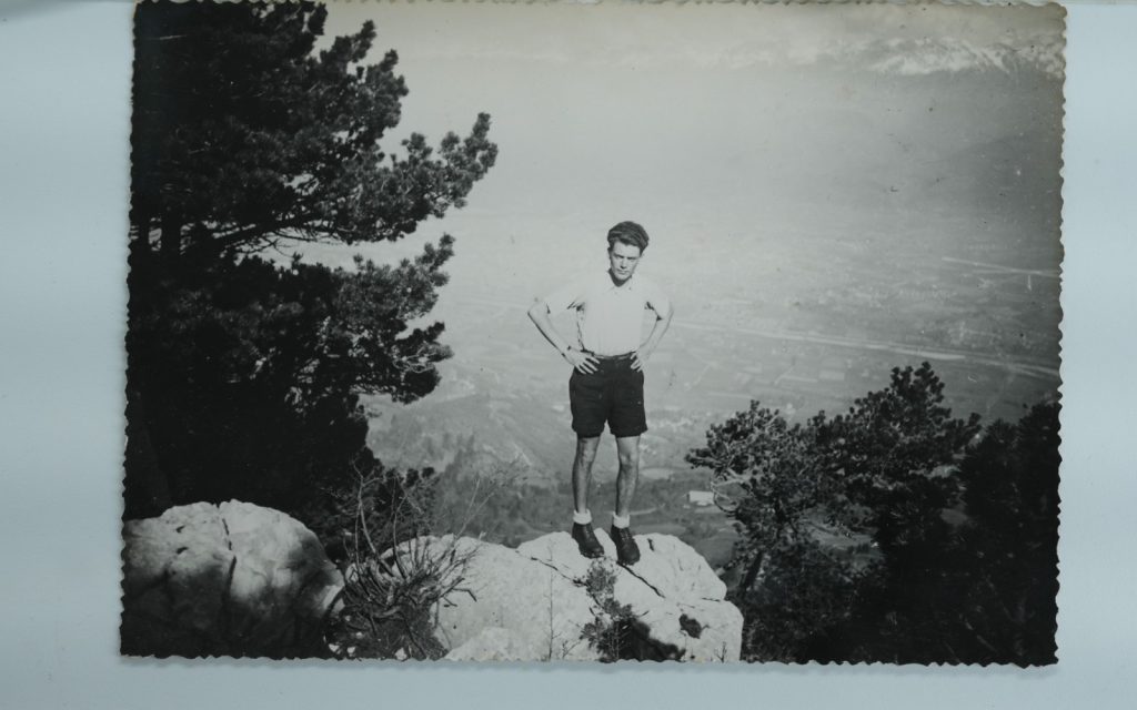 TIRAGE PHOTO Argentique France alpiniste amateur à Chamonix 10x15cm 1940
