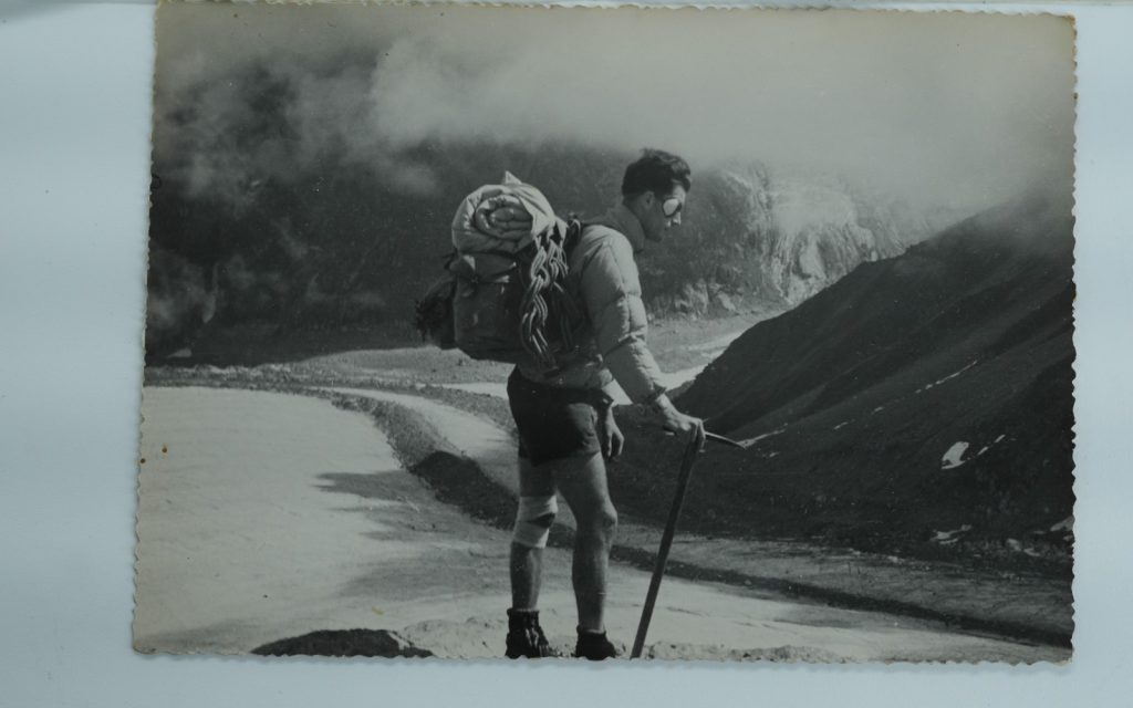 TIRAGE PHOTO Argentique France alpiniste amateur à Chamonix 10x15cm 1940