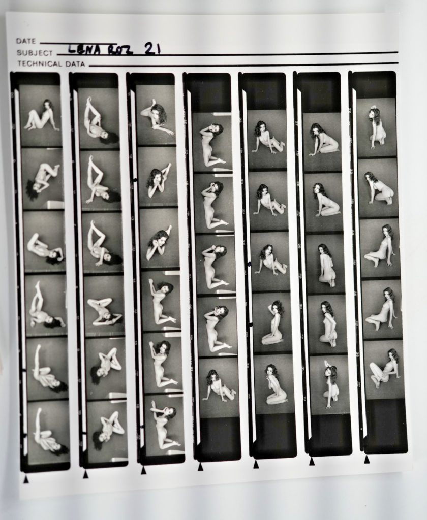TIRAGE PHOTO Argentique planche contact nu artistique femme nue 24X29cm 1980