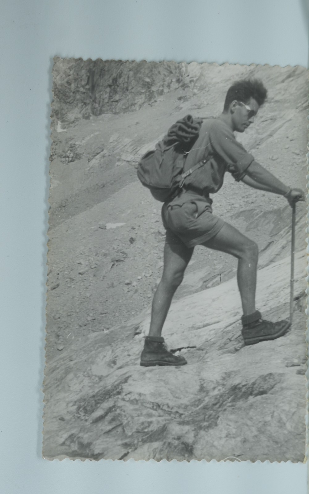 TIRAGE PHOTO Argentique France alpiniste amateur à Chamonix 10x15cm 1940