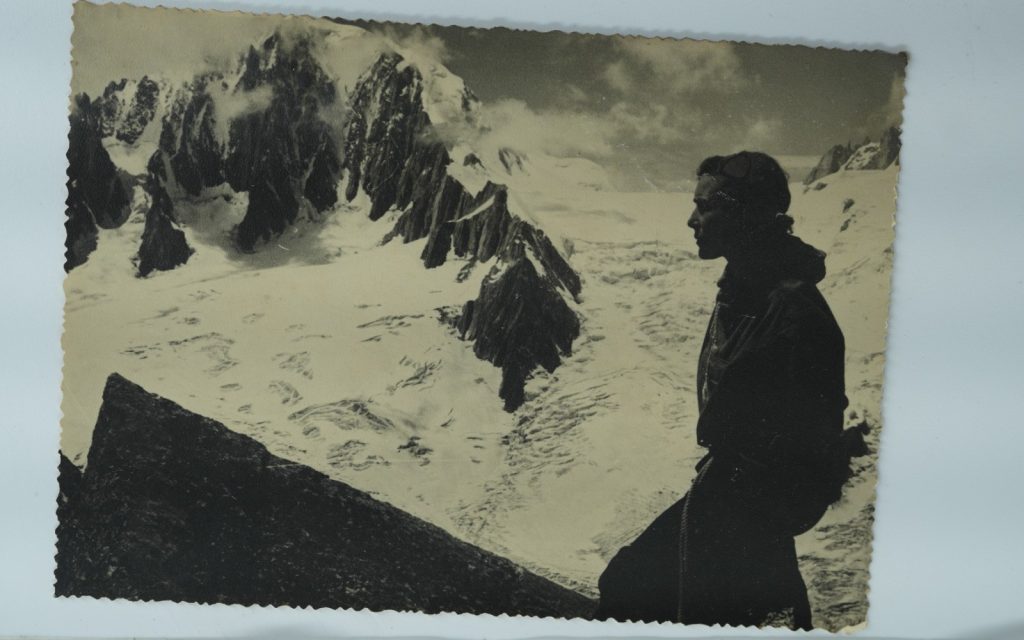 TIRAGE PHOTO Argentique France alpiniste amateur à Chamonix 10x15cm 1940
