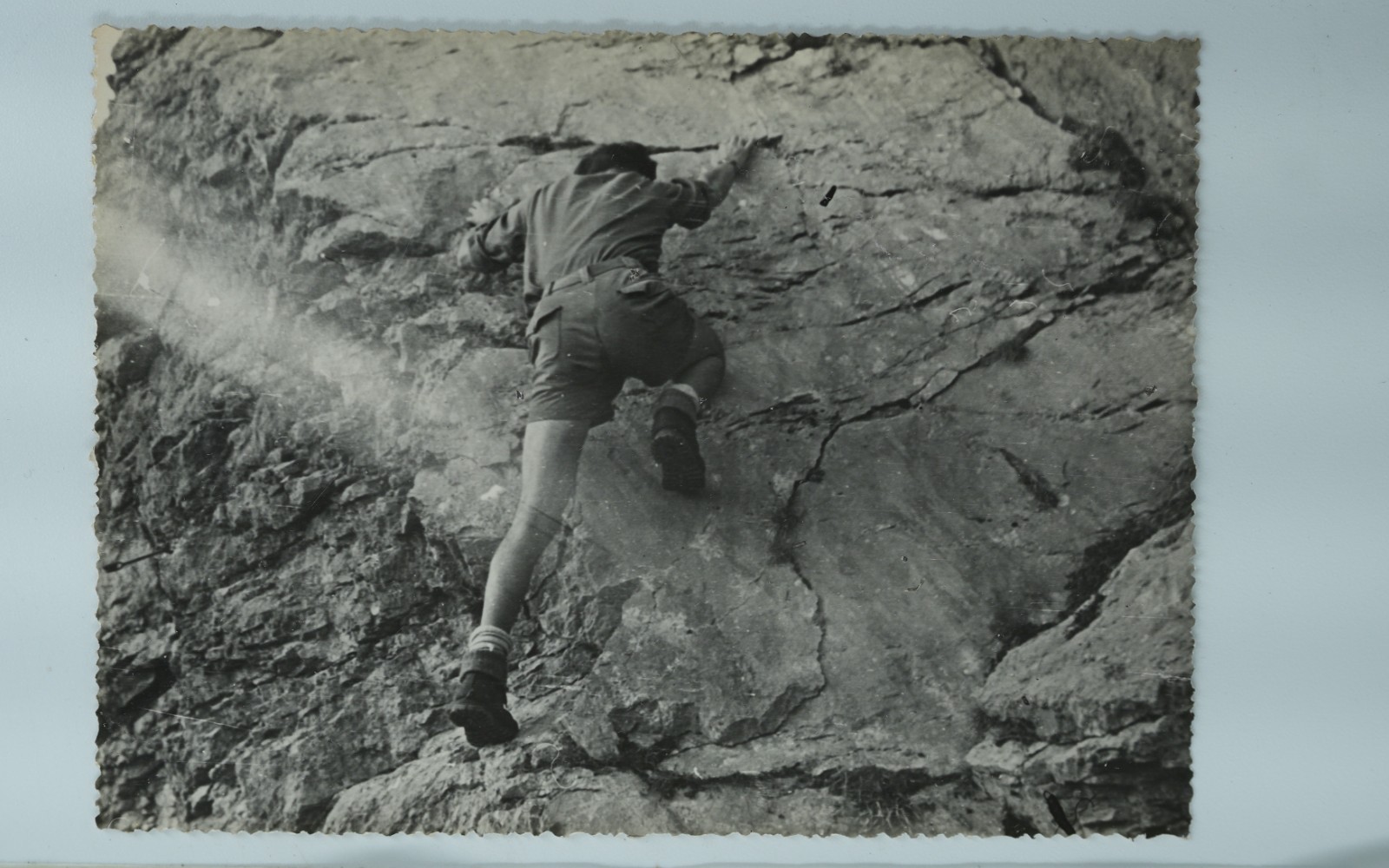 TIRAGE PHOTO Argentique France alpiniste amateur à Chamonix 10x15cm 1940