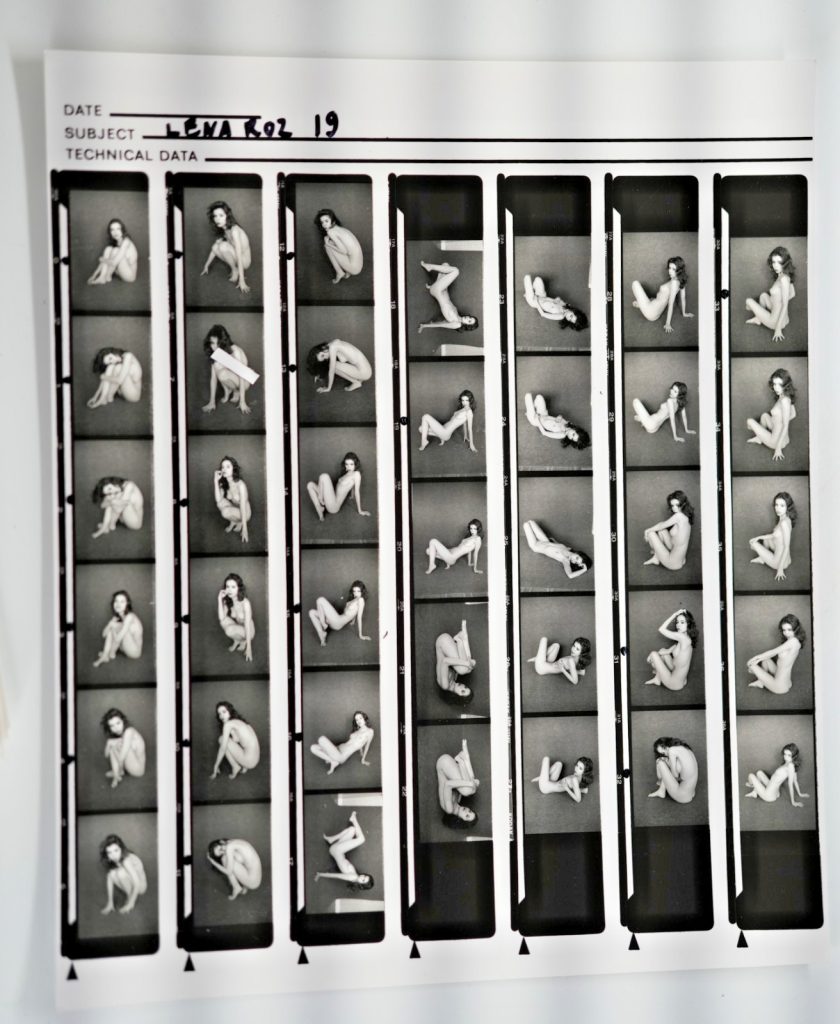TIRAGE PHOTO Argentique planche contact nu artistique femme nue 24X29cm 1980
