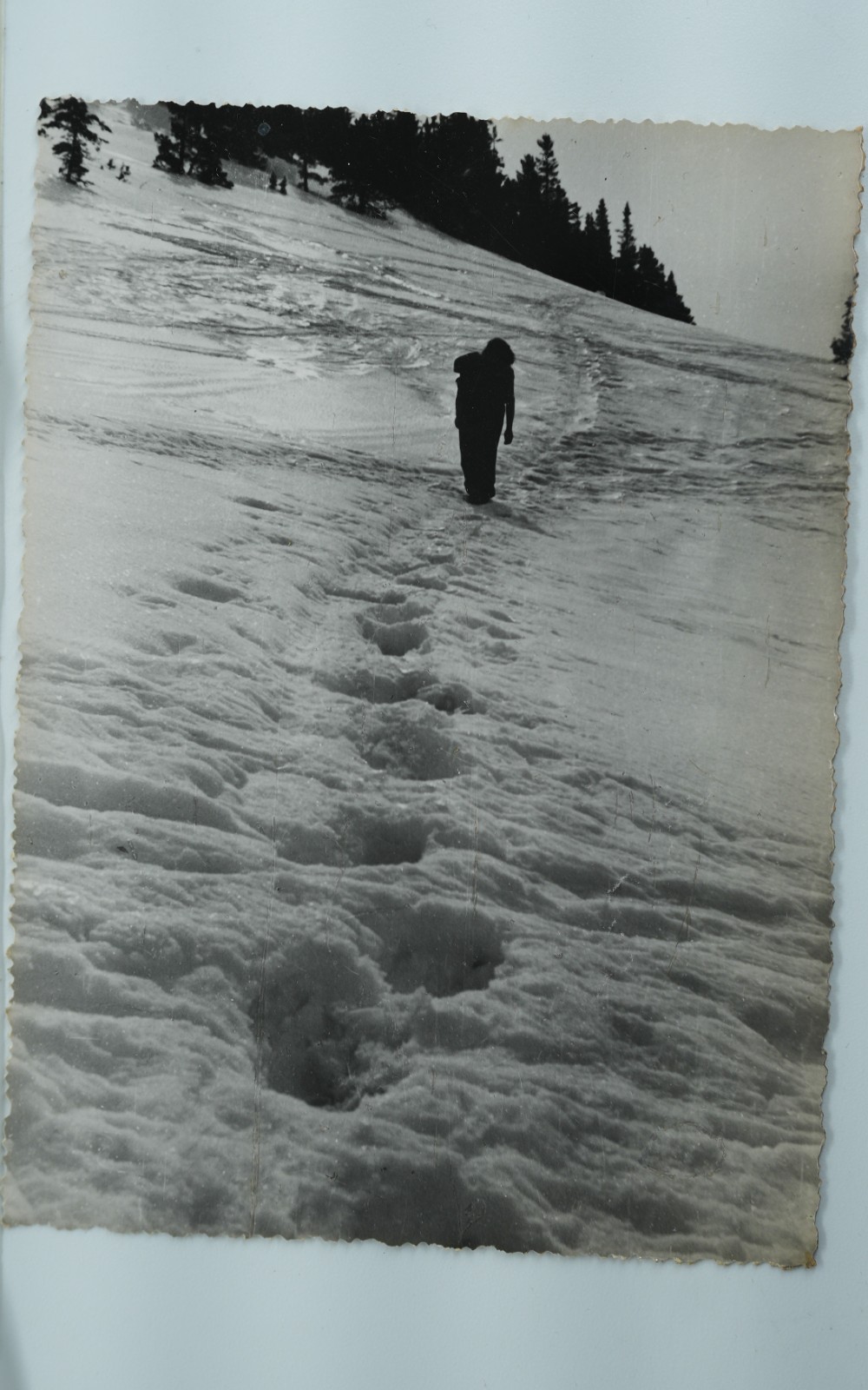 TIRAGE PHOTO Argentique France alpiniste amateur à Chamonix 10x15cm 1940