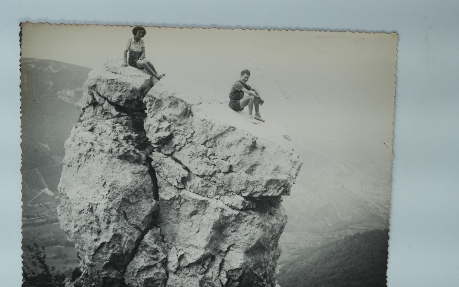 TIRAGE PHOTO Argentique France alpiniste amateur à Chamonix 10x15cm 1940