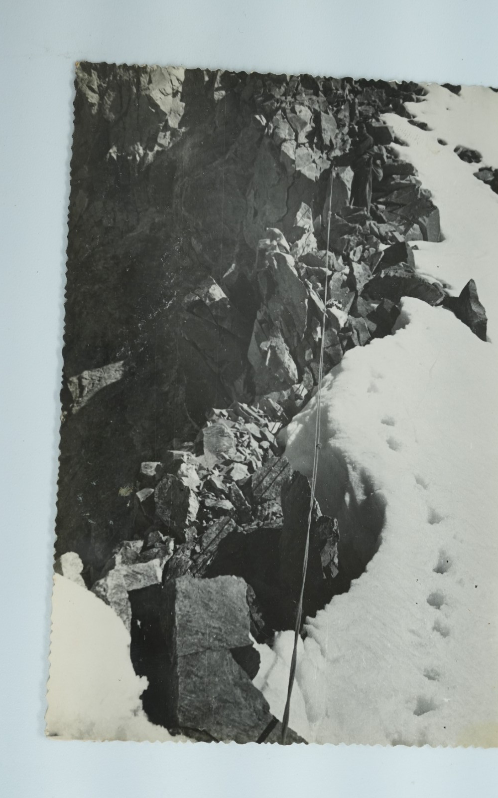 TIRAGE PHOTO Argentique France alpiniste amateur à Chamonix 10x15cm 1940