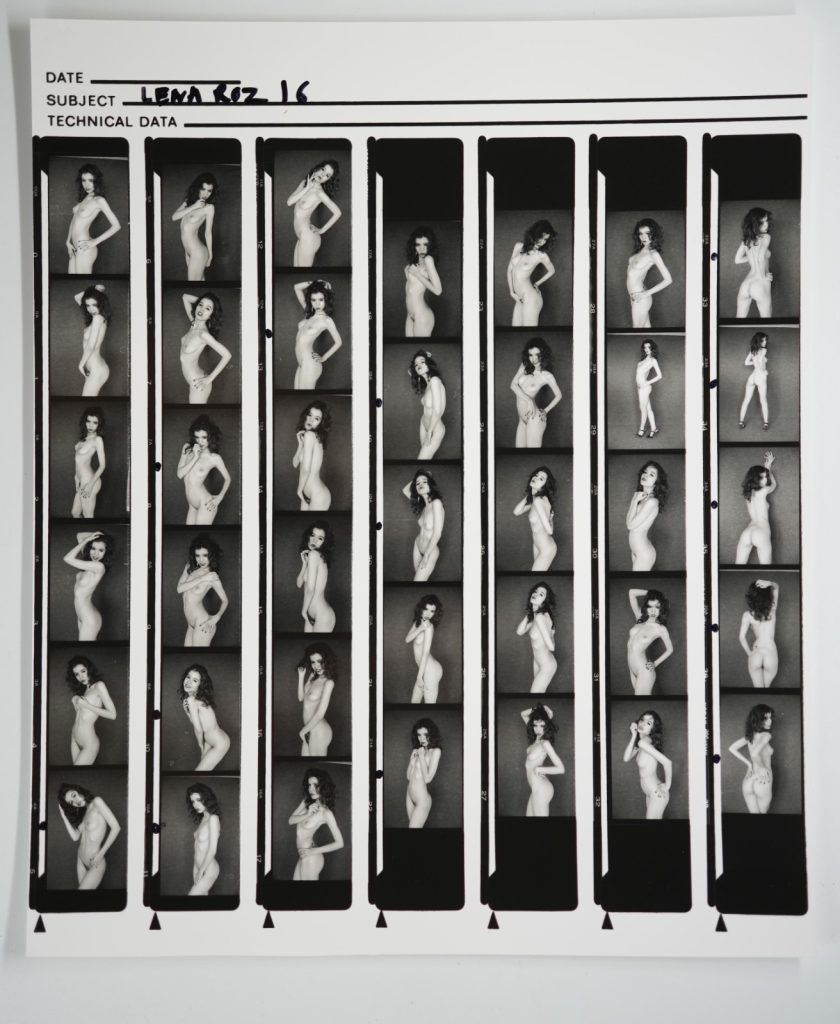 TIRAGE PHOTO Argentique planche contact nu artistique femme nue 24X29cm 1980
