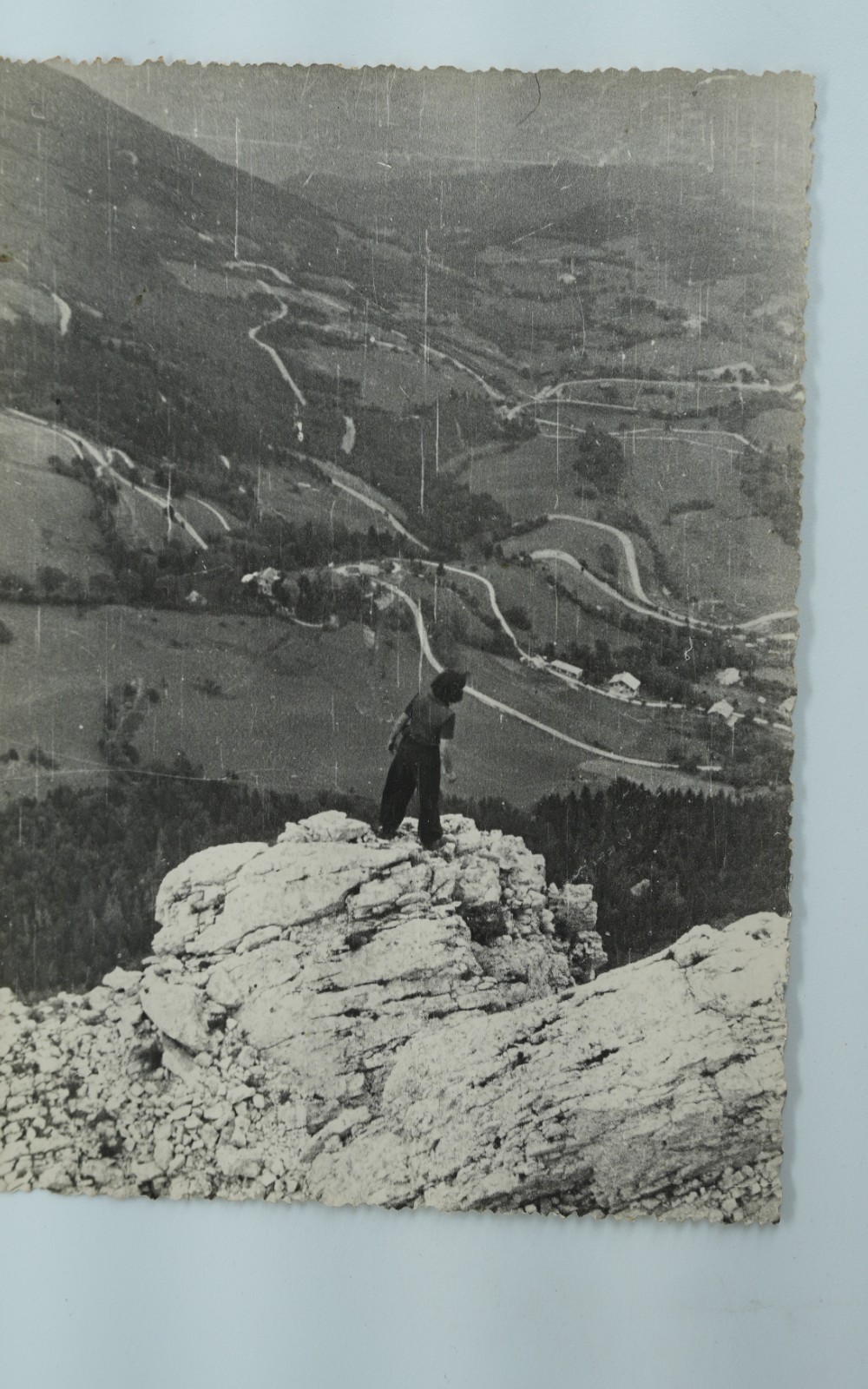 TIRAGE PHOTO Argentique France alpiniste amateur à Chamonix 10x15cm 1940